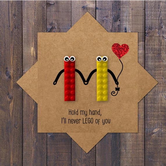 Carte Anniversaire Love Faite Avec Lego Etsy Canada