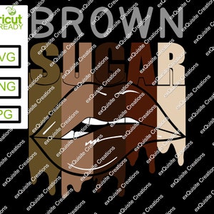 Brown Sugar Sexy Biting Lips, Sparkling Glitter - Printable Art Design - Hi-Quality Vector Bundle -Svg, Jpg, Png, EPS - Cricut Ready
