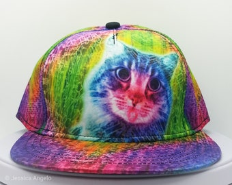 trippy flat bill hats