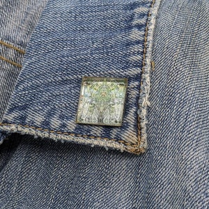 Trippy Mandala Square Pin