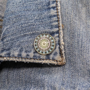 Trippy Sacred Geometry Mandala Pin