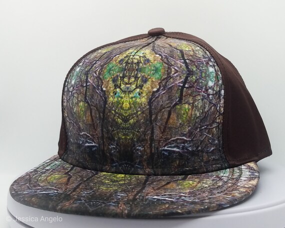 trippy flat bill hats