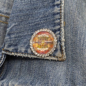 Trippy Mandala Rhinestone Pin