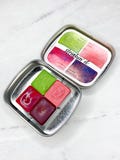 Sleighin' It Shimmering Winter Handmade Artist Watercolor Paint set Half Pan Set, Quarter Pan Set or Full Pan Set with Optional Tin