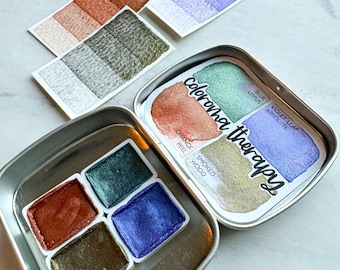 Shimmering Watercolor Paint Set: Handmade Vegan Artist Grade - Coloroma Therapy