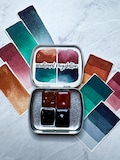 Emotional regulation Matte Handmade Artist Watercolor Paint set Half Pan or Full Pan with Tin