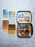 Shimmering Watercolor Paint Set: Handmade Vegan Artist Grade - Folk Dragonfly