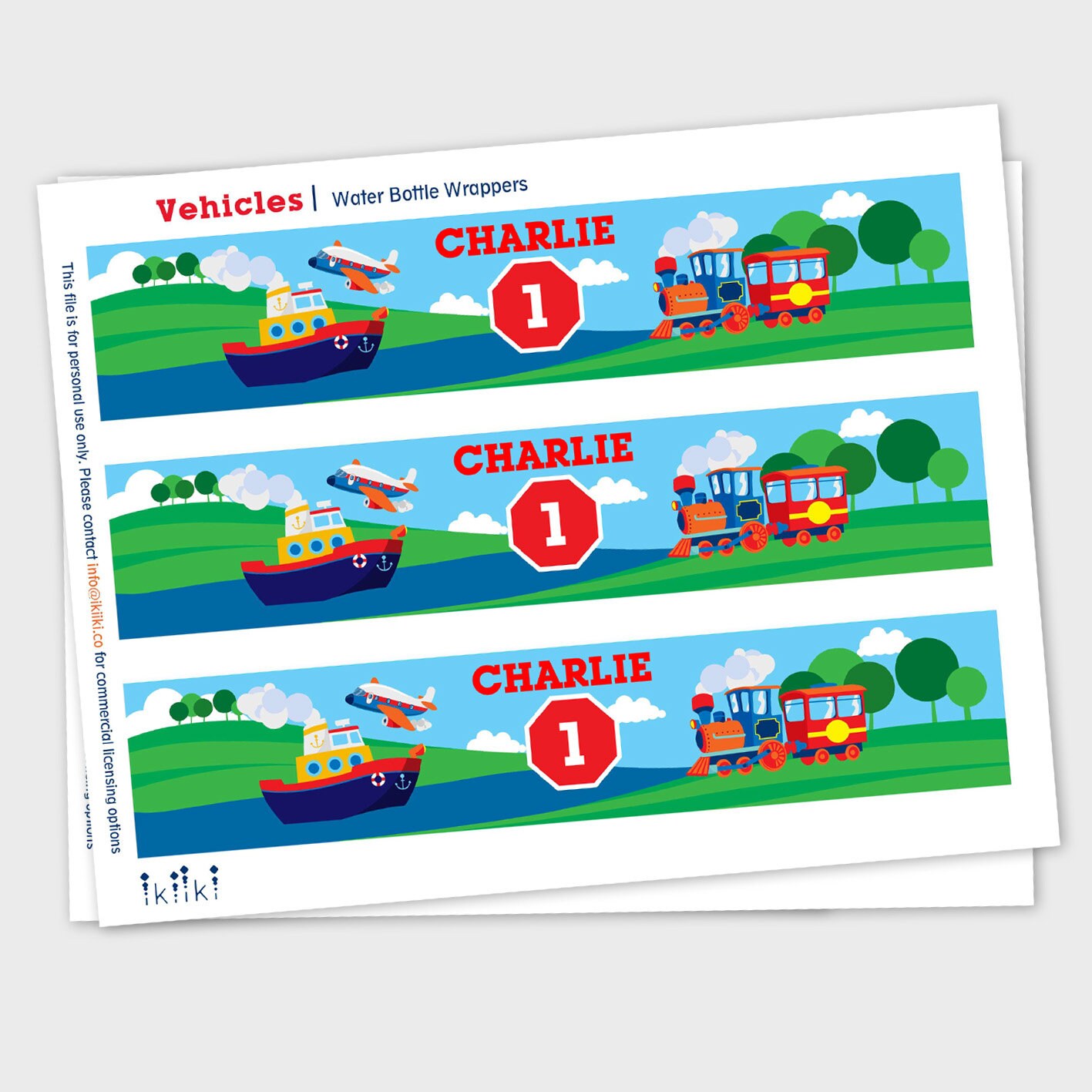 Transportation Birthday PARTY Printable Decoration, Self-editing ...