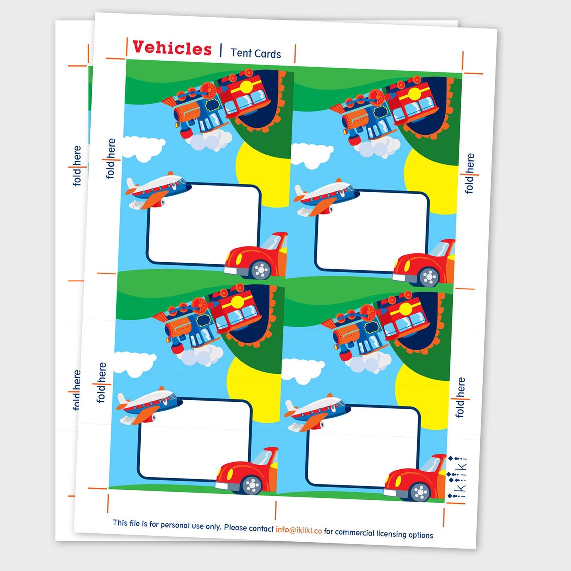 Transportation Birthday PARTY Printable Decoration, Self-editing ...