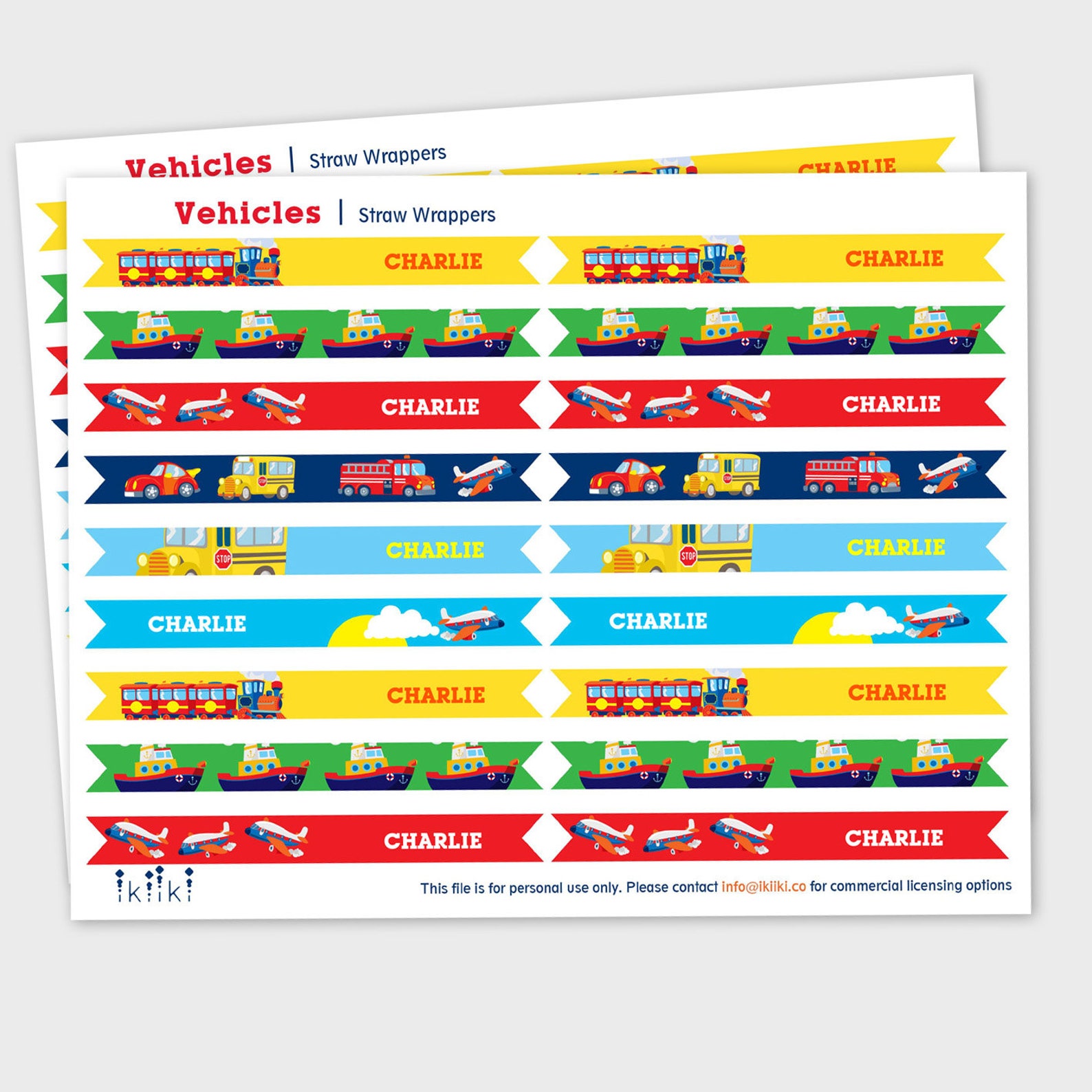 Transportation Birthday PARTY Printable Decoration, Self-editing ...
