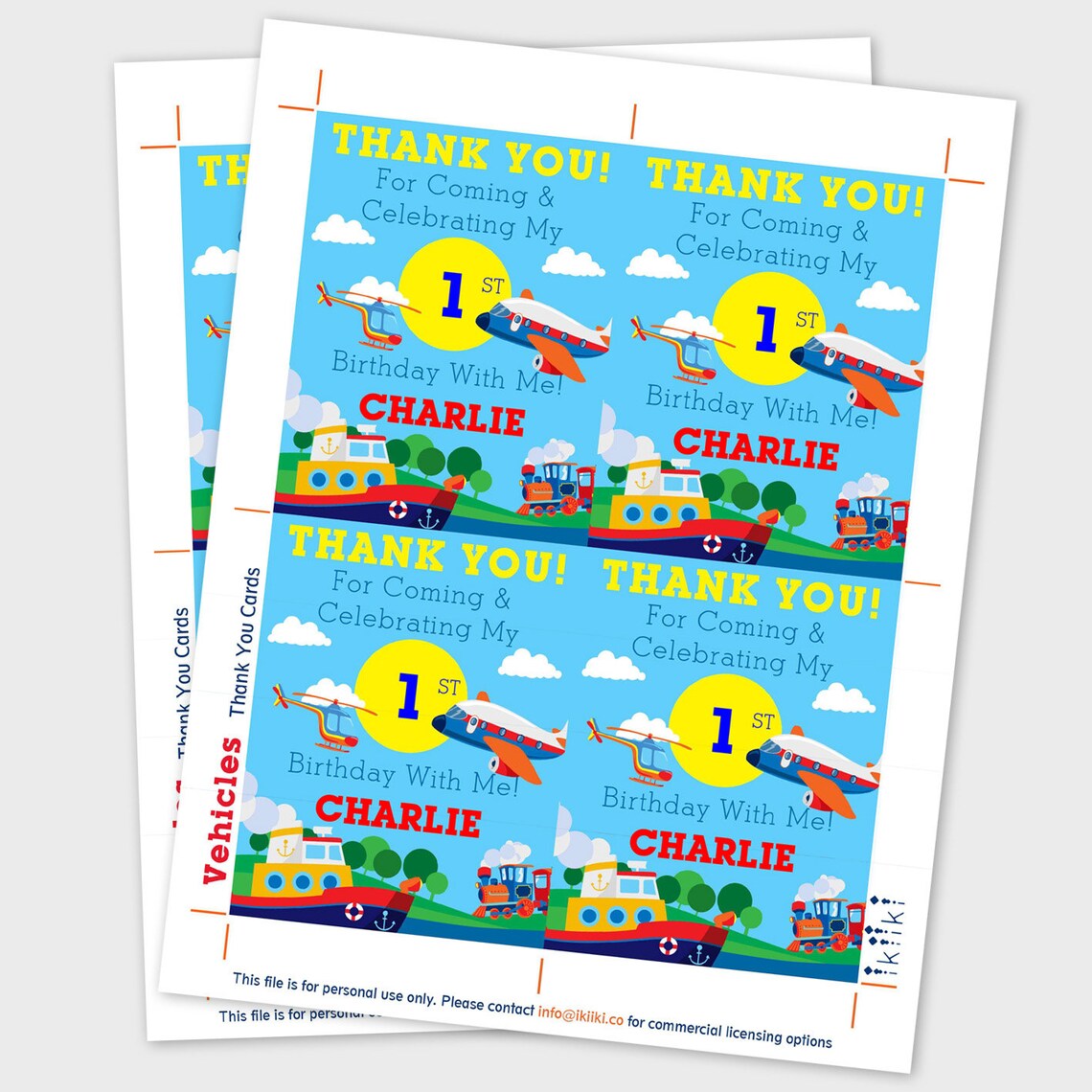 Transportation Birthday PARTY Printable Decoration - Etsy