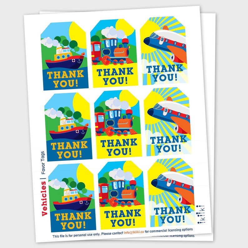Transportation Birthday PARTY Printable Decoration - Etsy