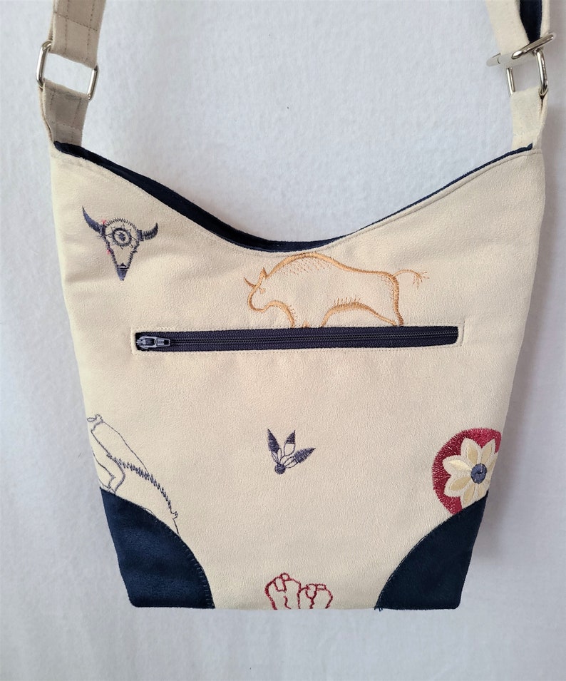 cowboy crossbody faux suede star multiple pockets Purse