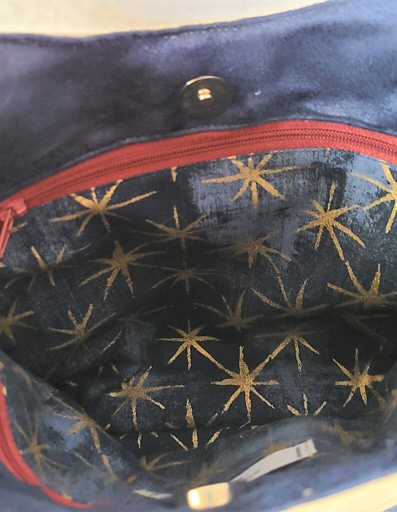 cowboy crossbody faux suede star multiple pockets Purse