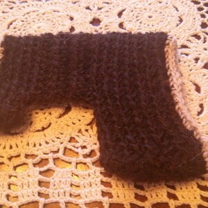 Crocheted small pet sweater, all alpaca yarn