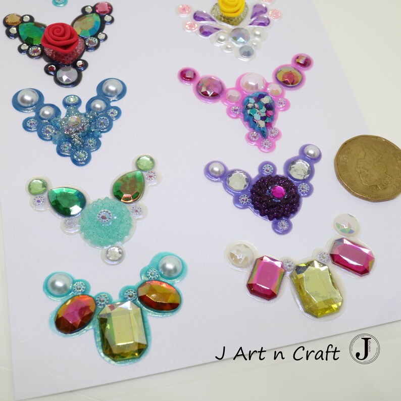 10pcs Handmade Face Painting Blings