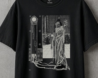 Camiseta de La máscara de la muerte roja / Edgar Allan Poe / Harry Clarke - Ilustración de terror gótico