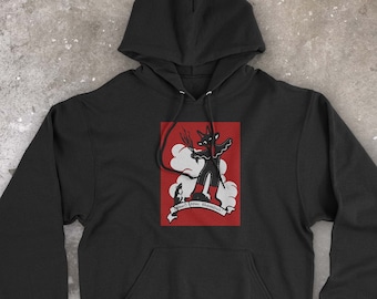 Gingerbread Krampus - Vintage Lithograph - Unisex Heavy Blend Hoodie