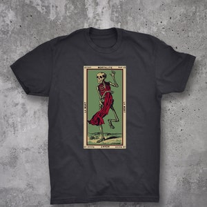 Vintage Tarot - Karte des Todes aus dem Etteilla-Tarot Deck 1791 - Unisex Tshirt