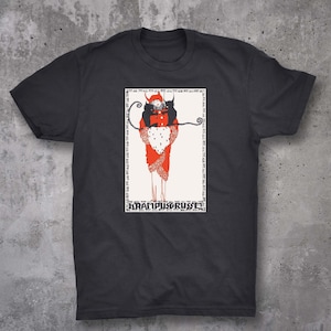 Krampus Pups - Vintage Christmas Card - Unisex T-shirt