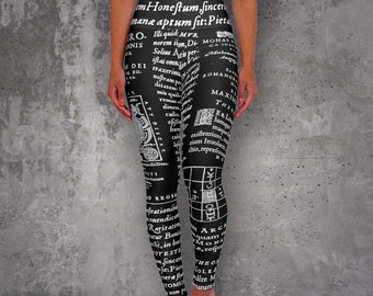 John Dee - Monas Hieroglyphica - High Waisted Yoga Leggings