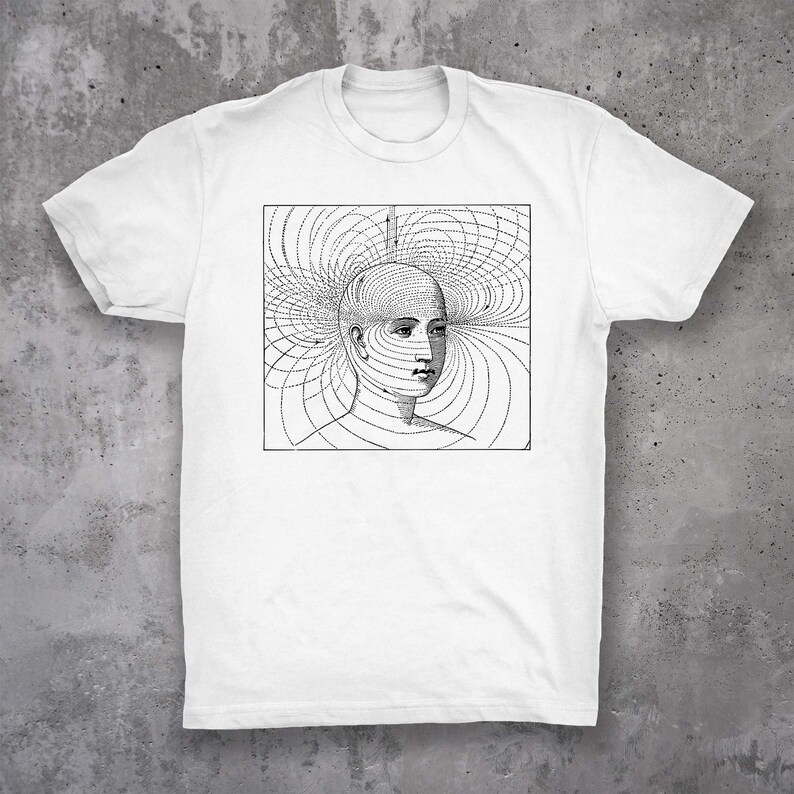 Psycho-magnetic curves Edwin Babbitt 1878 Unisex Tee image 1