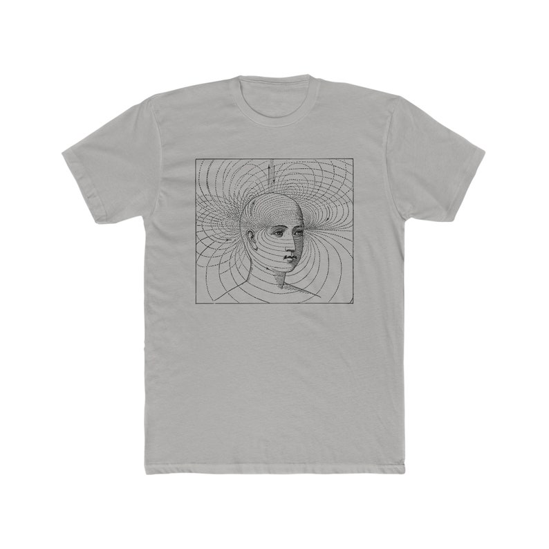 Psycho-magnetic curves Edwin Babbitt 1878 Unisex Tee Solid Light Grey