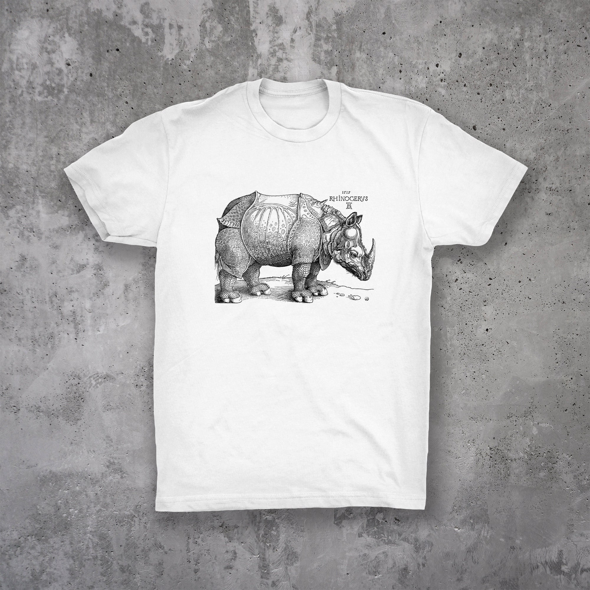 Rhinoceros Albrecht Durer Vintage Engraving Print Unisex Jersey Short ...