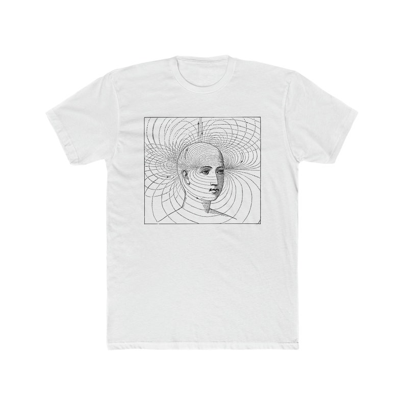 Psycho-magnetic curves Edwin Babbitt 1878 Unisex Tee Solid White