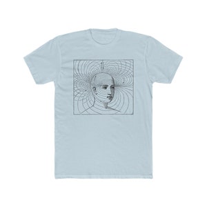 Psycho-magnetic curves Edwin Babbitt 1878 Unisex Tee Solid Light Blue