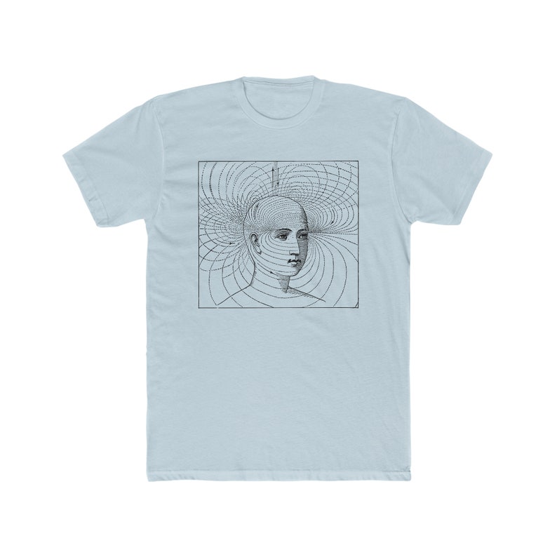 Psycho-magnetic curves Edwin Babbitt 1878 Unisex Tee Solid Light Blue