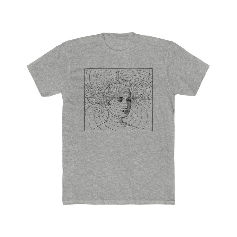 Psycho-magnetic curves Edwin Babbitt 1878 Unisex Tee Heather Grey