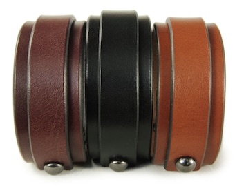 Premium Italian Leather Cuff - One Stroke