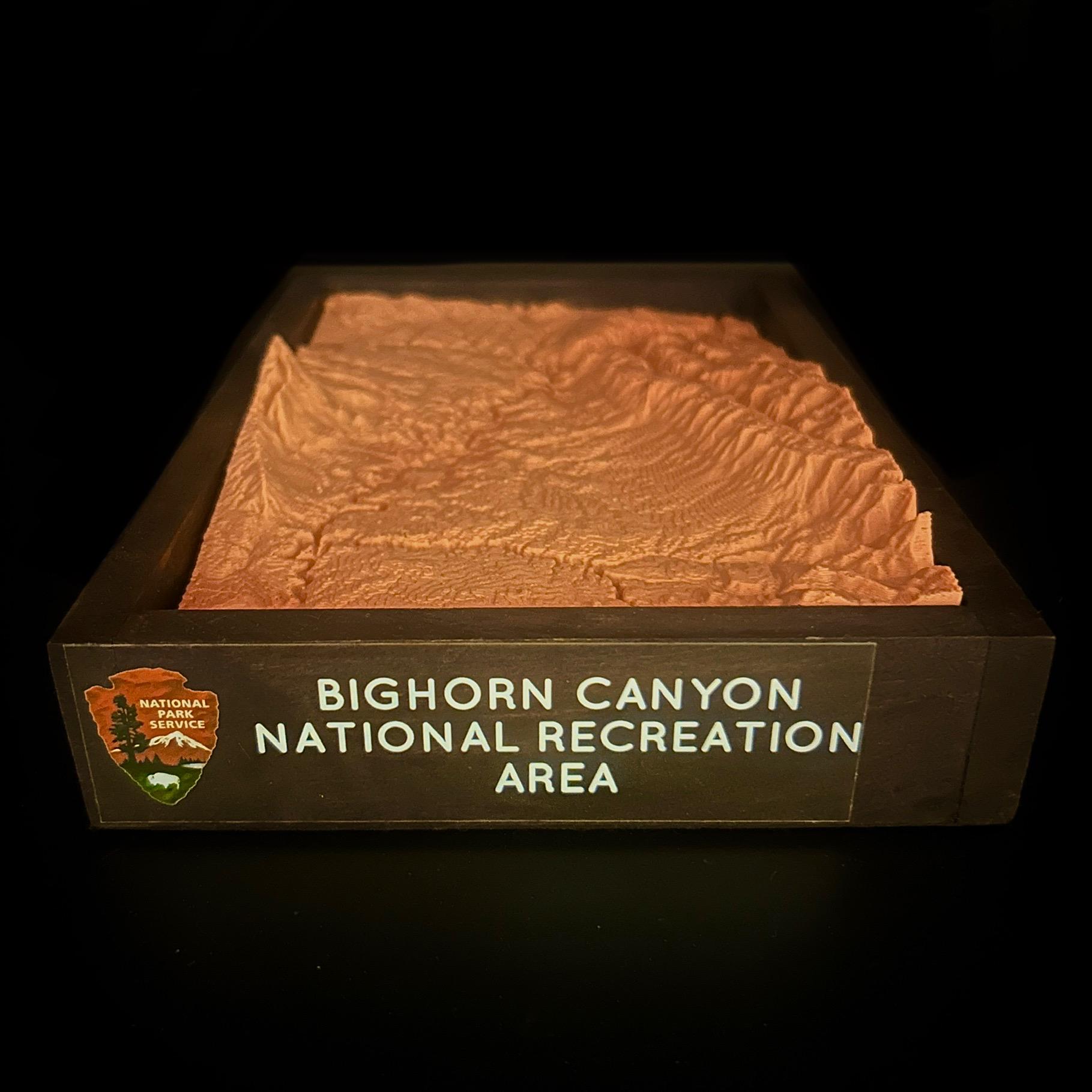 Bighorn Canyon National Recreation Area - 3D Printed Topographical