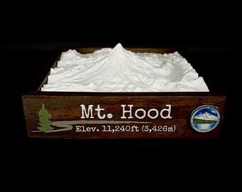 Mt. Hood - 3D Printed Topographical Landscape model