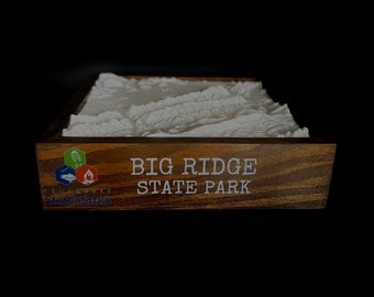 Big Ridge State Park - 3D Printed Topographical Landscape model