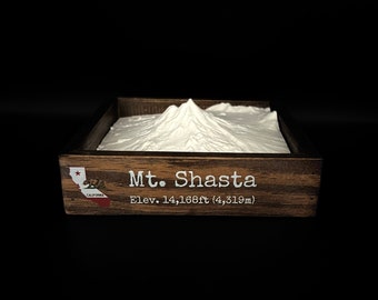 Mt. Shasta - 3D Printed Topographical Landscape model