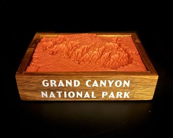 Mini Grand Canyon National Park Topographic Model - 3D printed! [3in x 5in] or [8in x 4in]