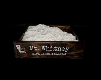 Mt. Whitney - 3D Printed Topographical Landscape model