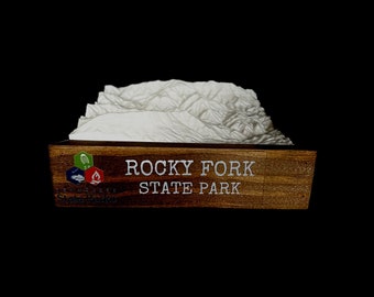 Rocky Fork State Park - 3D Printed Topographical Landscape model