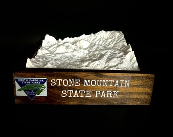 Stone Mountain State Park - 3D Printed Topographical Landscape model
