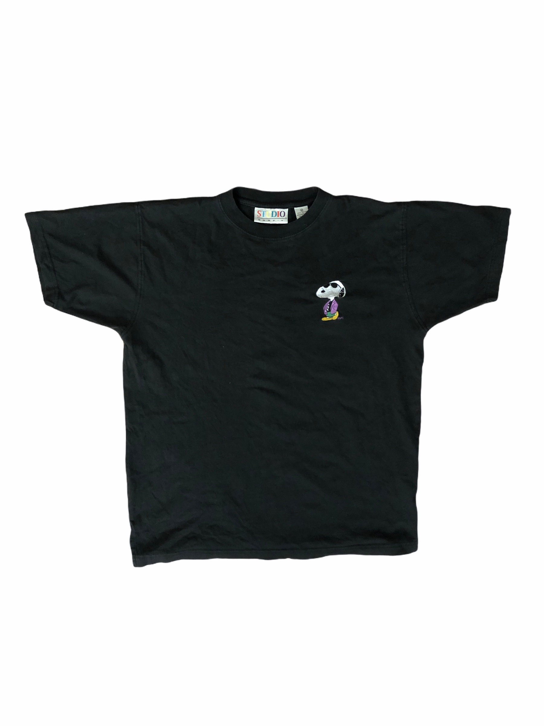 90 S Vintage Embroidered Snoopy Pocket Shirt Vintage Etsy