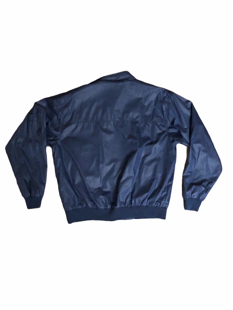 1980s 80/'s Vintage Members Only Jacket Style VIP Bombay Yacht Club Jacket Navy Size XL