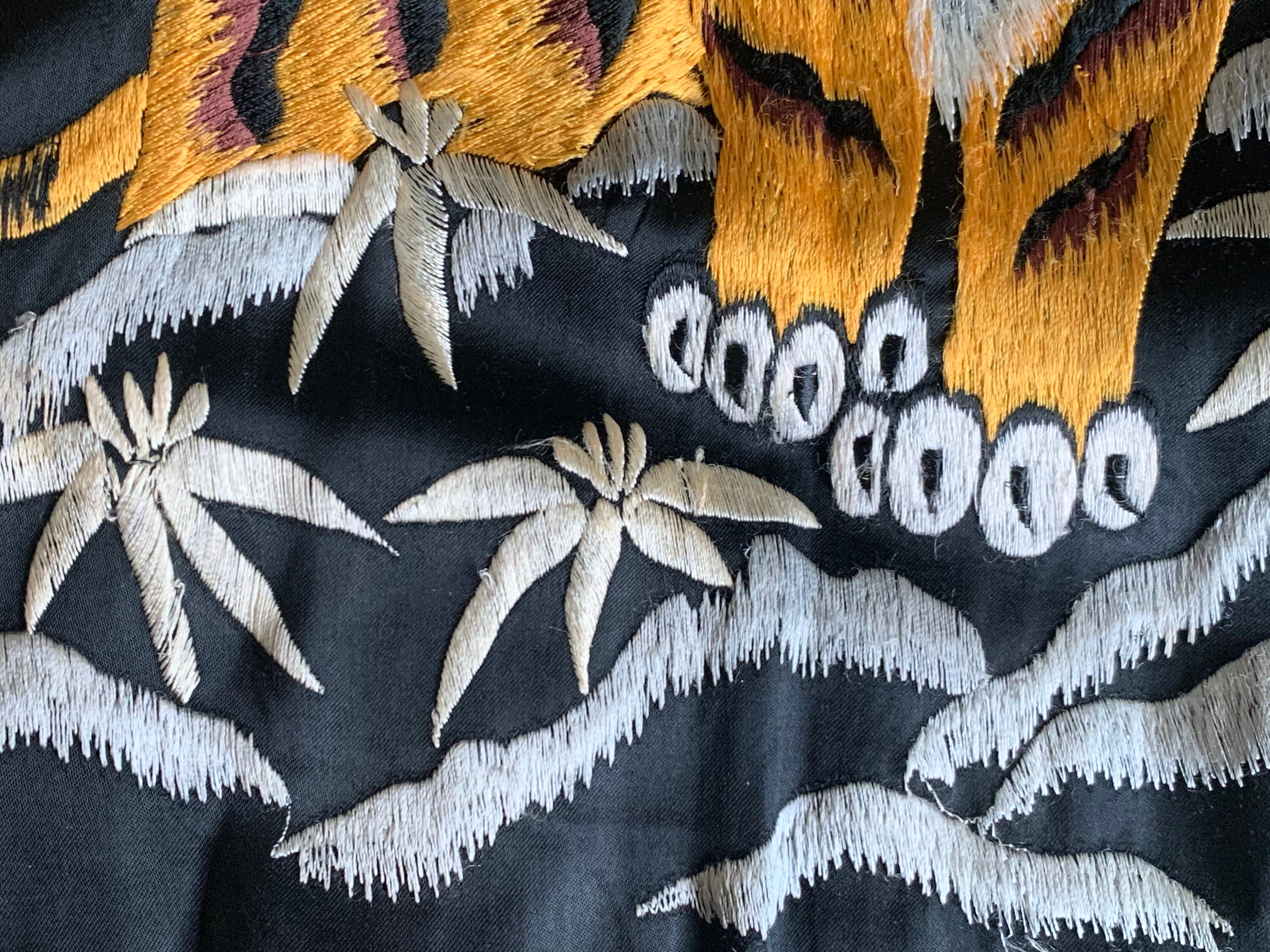 1940s-1950s Sukajan Embroidered Tiger Eagle Reversible Bomber - Etsy