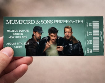 Mumford & Sons - Editable Concert Ticket