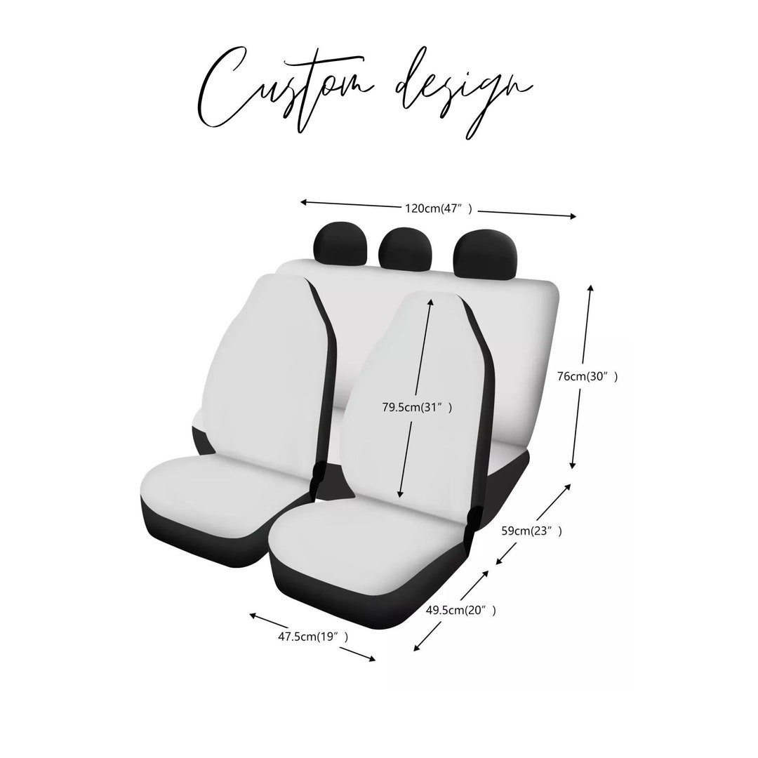 Car Seat Cover Full Set for Front and Back Seats, Choose Your Design