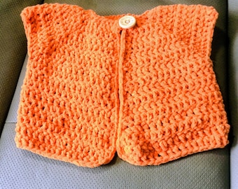 Handmade One of a Kind Toddler Shawl Sweater, Unique Crochet Design for Curious Little Adventurers