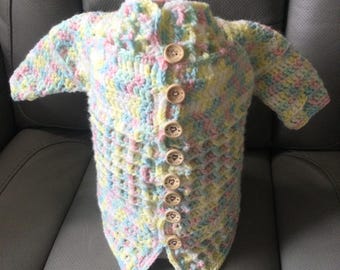 Handmade One-of-a-Kind Toddler Sweater, Unique Crochet Design, Soft and Cozy for Little Adventurers