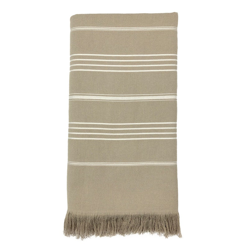 Terry Stripe Turkish Towels, Striped Gray Bath Towel, White Turkish ...