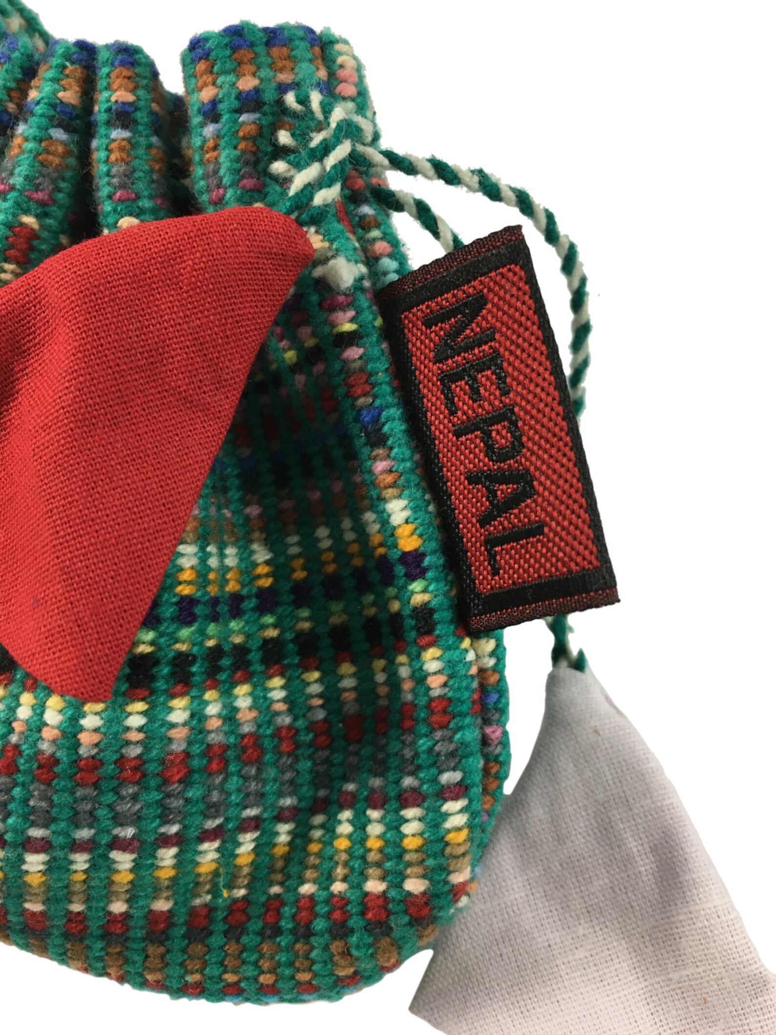 3 Handmade Fair Trade Nepal Drawstring Bags Blue Pink Green Etsy